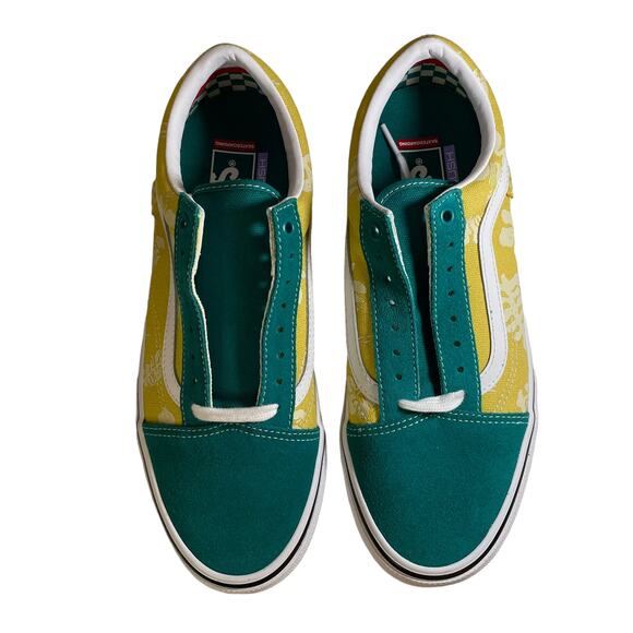 NWT VANS Skate Old Skool Sneaker Aloha Marine Gold Size Men's 9.5 VN0A5FCB3LA - Picture 3 of 7